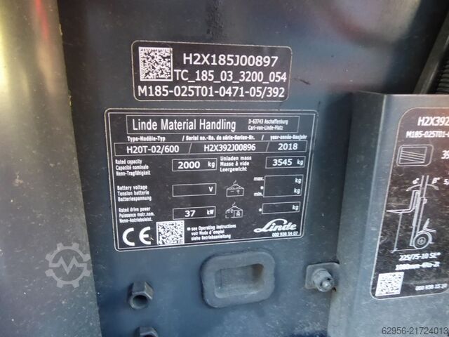 Περονοφόρα ανυψωτικά LPG Linde H20T-01/600