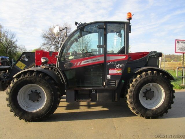 Merev teleszkópos rakodógép Massey Ferguson MF 9407H - 7m 3,5 Ton.- mit Palettengabel