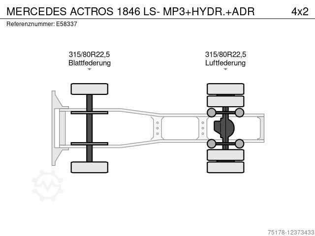 Mercedes-Benz ACTROS 1846 LS MP3 HYDR. ADR