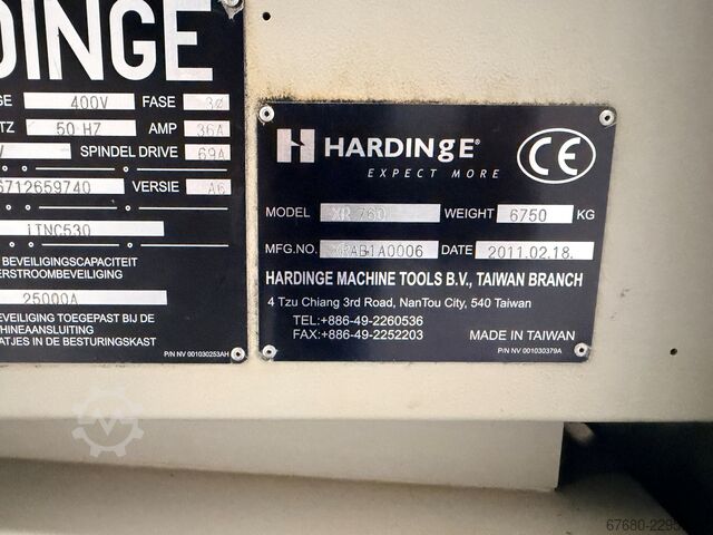 κατακόρυφο κέντρο κατεργασίας HARDINGE Bridgeport XR-760
