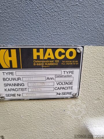 HACO 3000 x 6 hidraulikus lemezolló HACO HSLX 3006