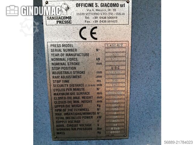 SANGIACOMO T.450 RCE SANGIACOMO T.450 RCE