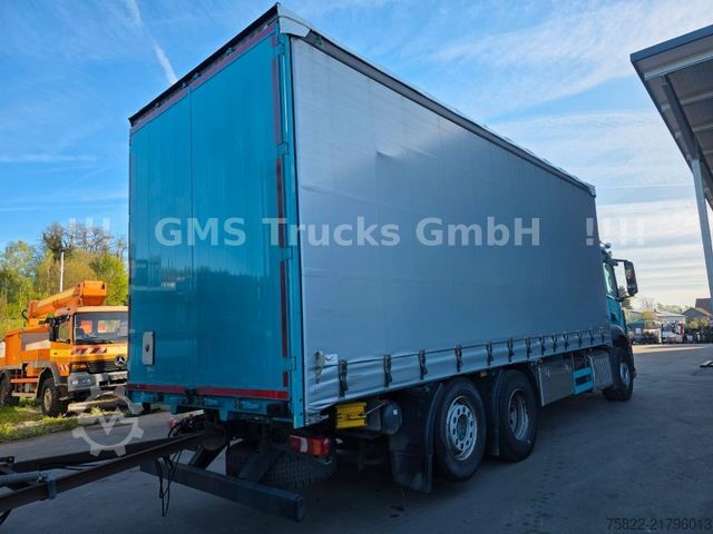 Flatbed truck with tarp MERCEDES-BENZ Antos 2536 / Schiebe Plane / WENIG KM