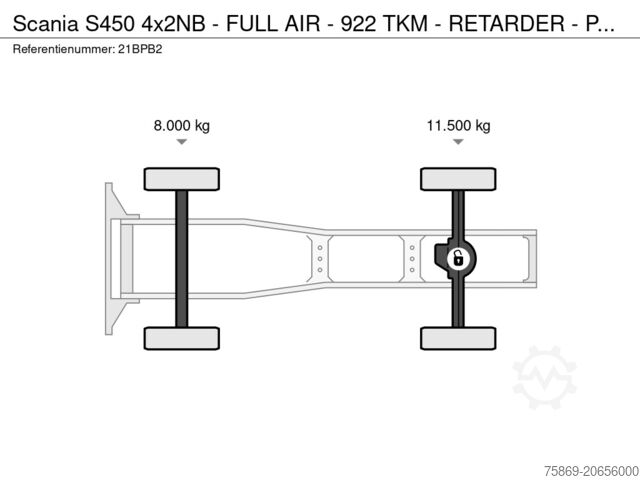 Standaard-SZM Scania S450 4x2NB - FULL AIR - 922 TKM - RETARDER - PA...