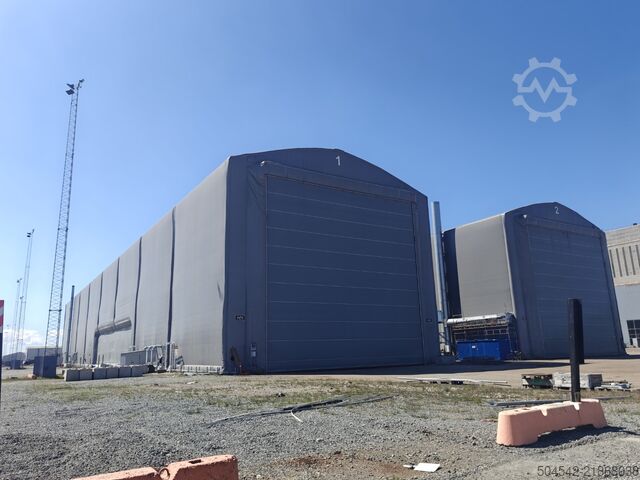 2 x yalıtımlı çadır salonu 120 x 18 metre HallGruppen 120 meter x 18 meter insulated