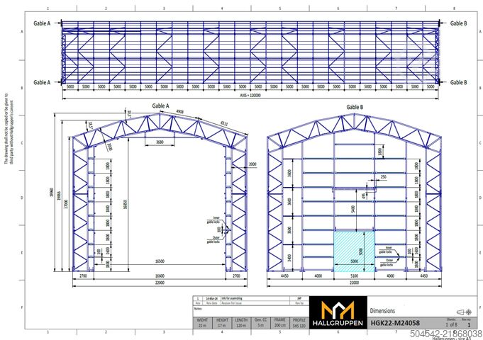 2 x yalıtımlı çadır salonu 120 x 18 metre HallGruppen 120 meter x 18 meter insulated