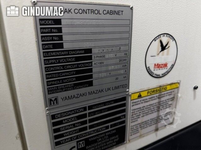 Verticale verspanen centrum Mazak VTC 800/30SR