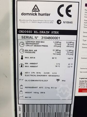 KÄLTETECHNIK TROCKNER PARKER DOMNICK HUNTER CRD 0660