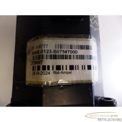 Besturingsunit Fanuc A06B-0123-B075 # 7000 SN: 278697 AC Servo Motor