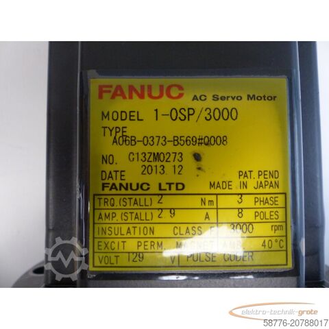 Besturingsunit Fanuc A06B-0373-B569 # 0008 AC Servo Motor + A860-0346-T041 Pulsecoder