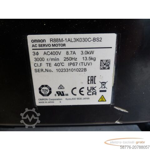 Control unit Omron R88M-1AL3K030C-BS2 SN: 10233101022B gen. 12 Mon. Gewährl.