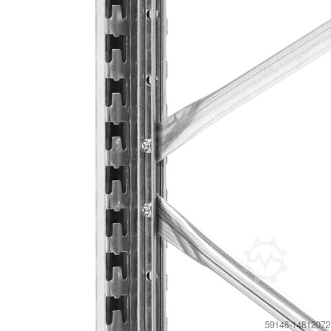 Używane regały szerokoprzęsłowe, 2 sekcje, szerokość: 3160 mm, głębokość: 830 mm, wysokość: 3000 mm. Kruizinga 98-0900GB-3M