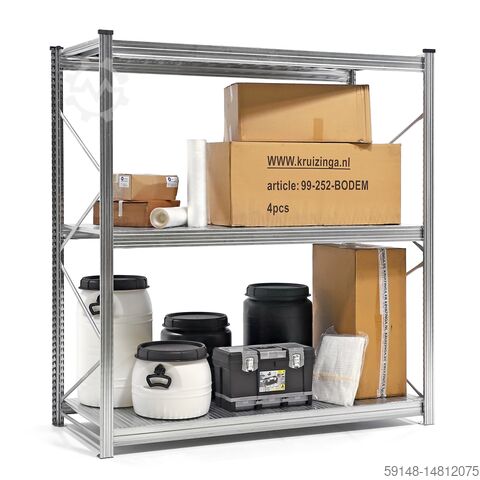 Used Longspan rack extension section, W: 1580, D: 830, H: 3000 (mm). , W: 1580, D: 830, H: Kruizinga 98-0900GB-3M-AB