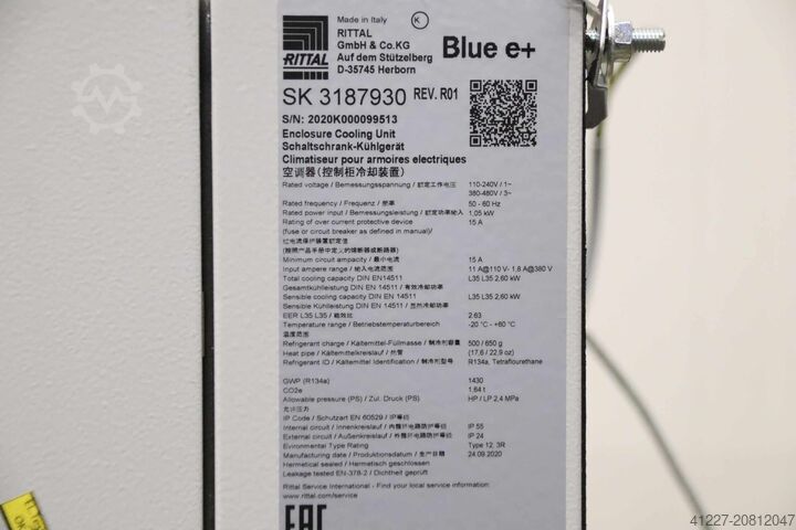 Styrskåps kylanordning Rittal Blue e+ SK 3187930 2,6 kW