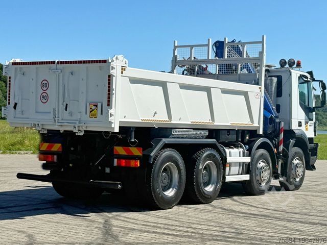 Kiper kamion IVECO TRAKKER 450 * FASSI F215A.0.22 + FUNK / 8x4 *TOP