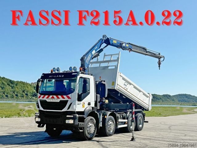 Auto-dizalica montirana na kamionu IVECO TRAKKER 450 * FASSI F215A.0.22 + FUNK / 8x4 *TOP