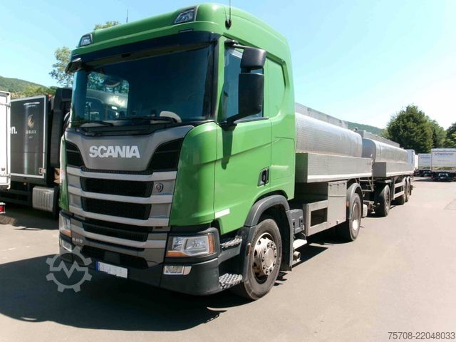 Camion-citerne SCANIA R 410 Gliederzug mit HLW Lebensmittel-Tank
