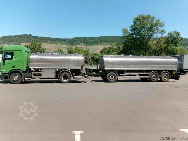 Camion-citerne SCANIA R 410 Gliederzug mit HLW Lebensmittel-Tank