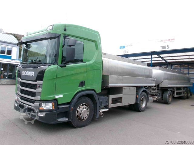 Camion-citerne SCANIA R 410 Gliederzug mit HLW Lebensmittel-Tank