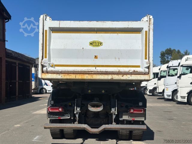 Tre-sidet tipbil MERCEDES-BENZ 3345 6x6 Meiller DSK 1,20m Bordwände AHK Hydr.