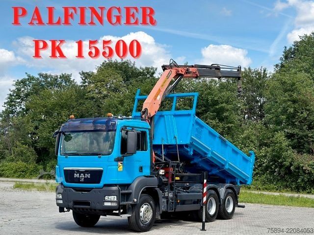 Kamyon üzerine monteli vinç MAN TGS 33.360*KIPPER 5,00 m *PK 15500/FUNK * 6x4