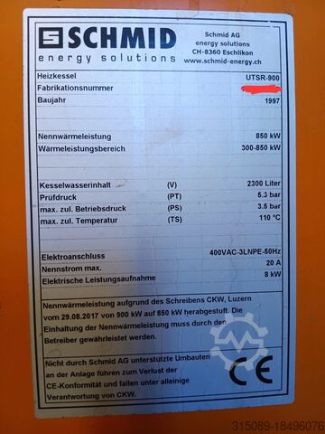 Verwarmingssysteem Schmid UTSR 900 + UTSR 240
