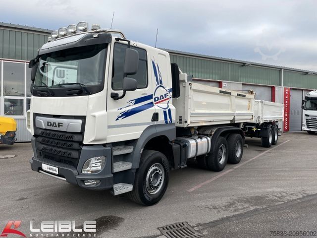 Háromirányú billenő teherautó DAF CF 480 6x4*Meiller Kipper*Bordmatik*nur 143 tkm*