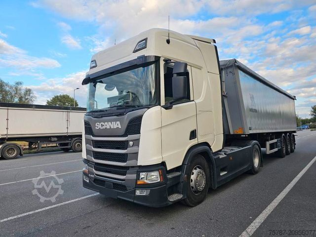 Standard nyergesvontató SCANIA R450,Retarder,Kipphydraulik,ALCOA LM