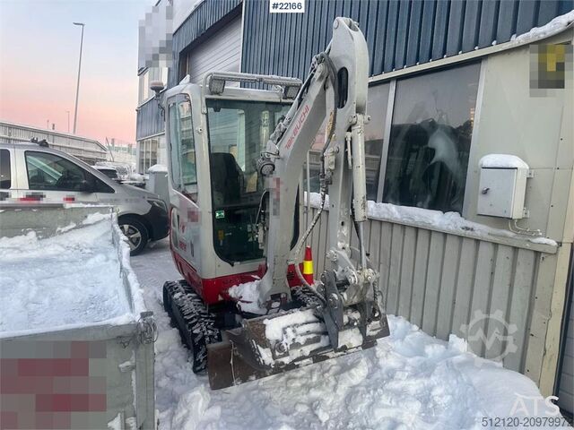 Excavadora sobre orugas Takeuchi TB216 mini digger w/ 3 buckets. See hours! WATCH V