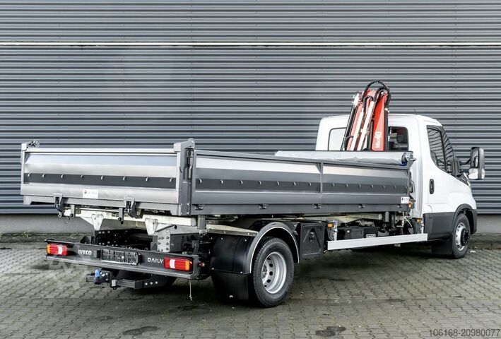 Třístranný sklápěč s jeřábem Iveco Daily 70C18 HA8 Kipper Kran