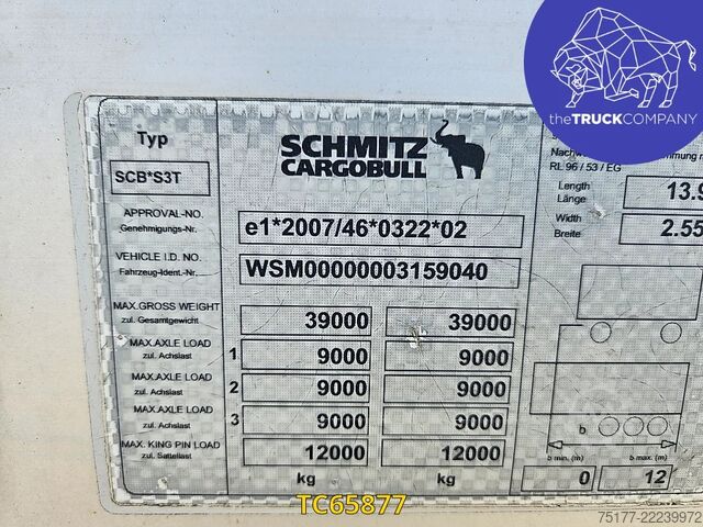 Bâches coulissantes Schmitz Cargobull 