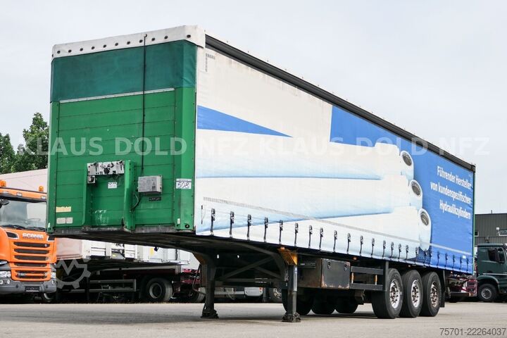 Semirremolque abierto con toldo SCHMITZ CARGOBULL S01 Pritsche Plane 92m³ Liftachse SAF-Achsen