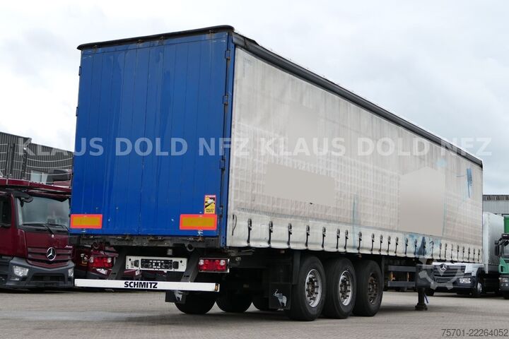 Open oplegger met zeil SCHMITZ CARGOBULL S01 Pritsche Plane 92m³ Liftachse safety-roof