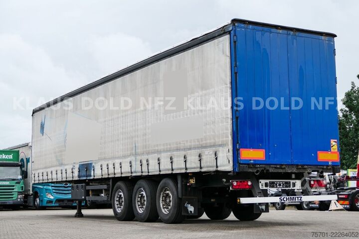 Open oplegger met zeil SCHMITZ CARGOBULL S01 Pritsche Plane 92m³ Liftachse safety-roof