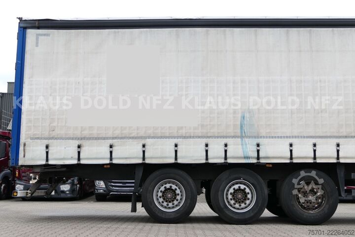 Open oplegger met zeil SCHMITZ CARGOBULL S01 Pritsche Plane 92m³ Liftachse safety-roof