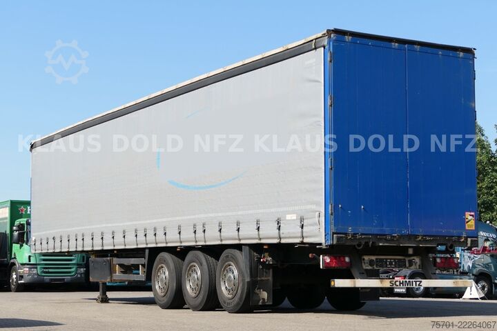 Open oplegger met zeil SCHMITZ CARGOBULL S01 Pritsche Plane 92m³ Liftachse safety-roof