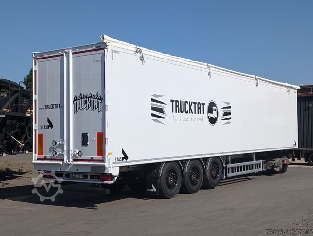 Walking floor semitrailer STAS 91 cbm, Cargofloor 10 mm, Liftachse, LENKACHSE