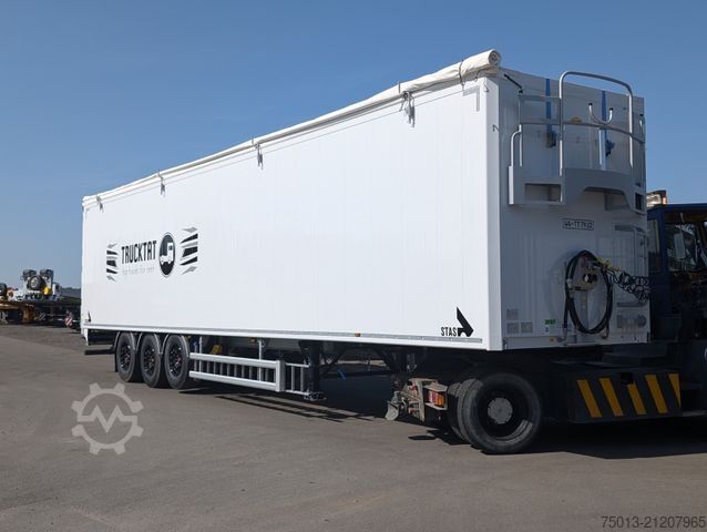 Walking floor semitrailer STAS 91 cbm, Cargofloor 10 mm, Liftachse, LENKACHSE