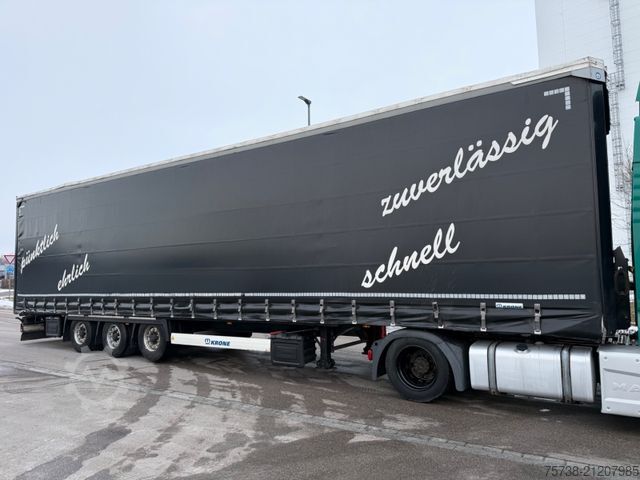 Open semitrailer with tarp KRONE SD Megatrailer/Luft-Lift/Hubdach/Edscha/3-Achsen