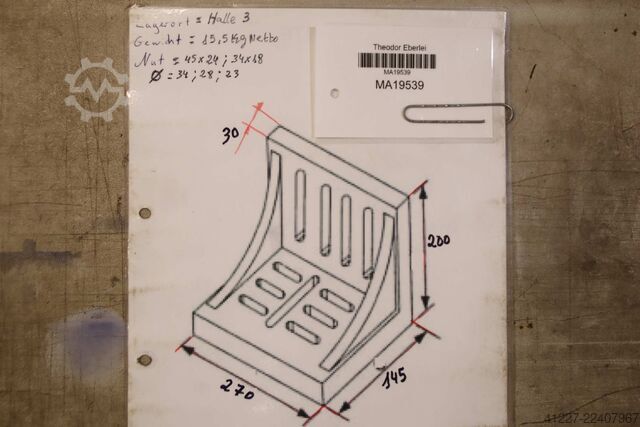 Kıskaç açısı Guss 270/145/H200 mm