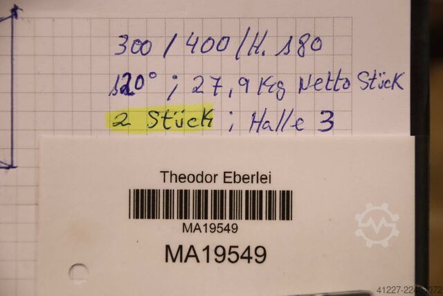 Bloc prismatique 120° Stahl 400/300/H180 mm
