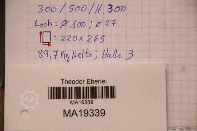 Cube de bridage Guss 500/300/H300 mm