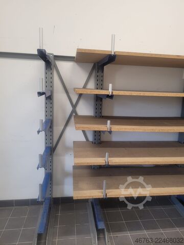 Ensidet kragarmreol, 60 cm, spånplade SSI-Schäfer Kragarm