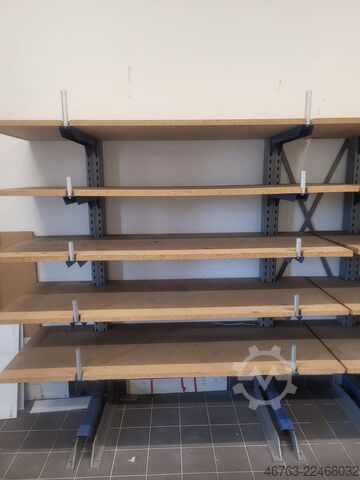 Ensidet kragarmreol, 60 cm, spånplade SSI-Schäfer Kragarm
