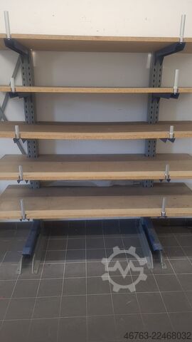 Ensidet kragarmreol, 60 cm, spånplade SSI-Schäfer Kragarm