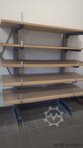Ensidet kragarmreol, 60 cm, spånplade SSI-Schäfer Kragarm