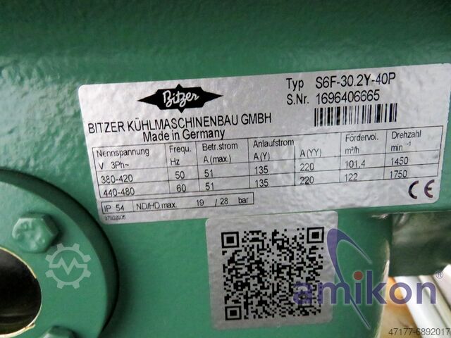 Koeleenheid Bitzer Kälteaggregat S6F-30.2Y-40P mit RO-Anlage & Schalldämmkapsel