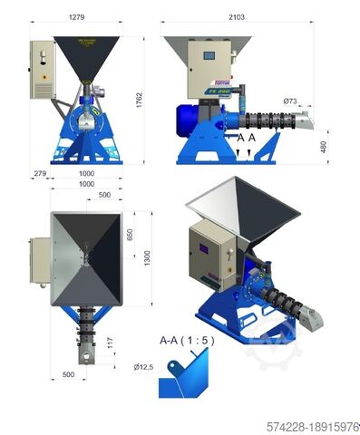 Extrusora para soja, cereales y oleaginosas Farmet FE250