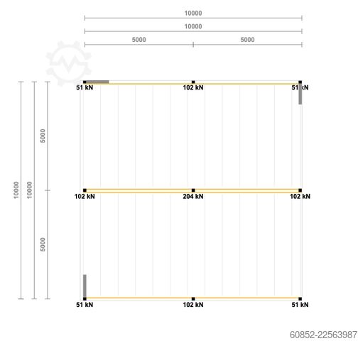 Depolama platformu 10x10m Lagerbühne , Belastung : 500kg/qm Unterkante: 3m ,ca. 100qm , Systembühne