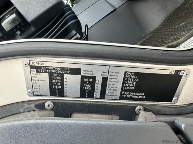 Kühlkoffer-LKW SCANIA P250 / LBW / Carrier 1150 MT / Seitentür / Trenn